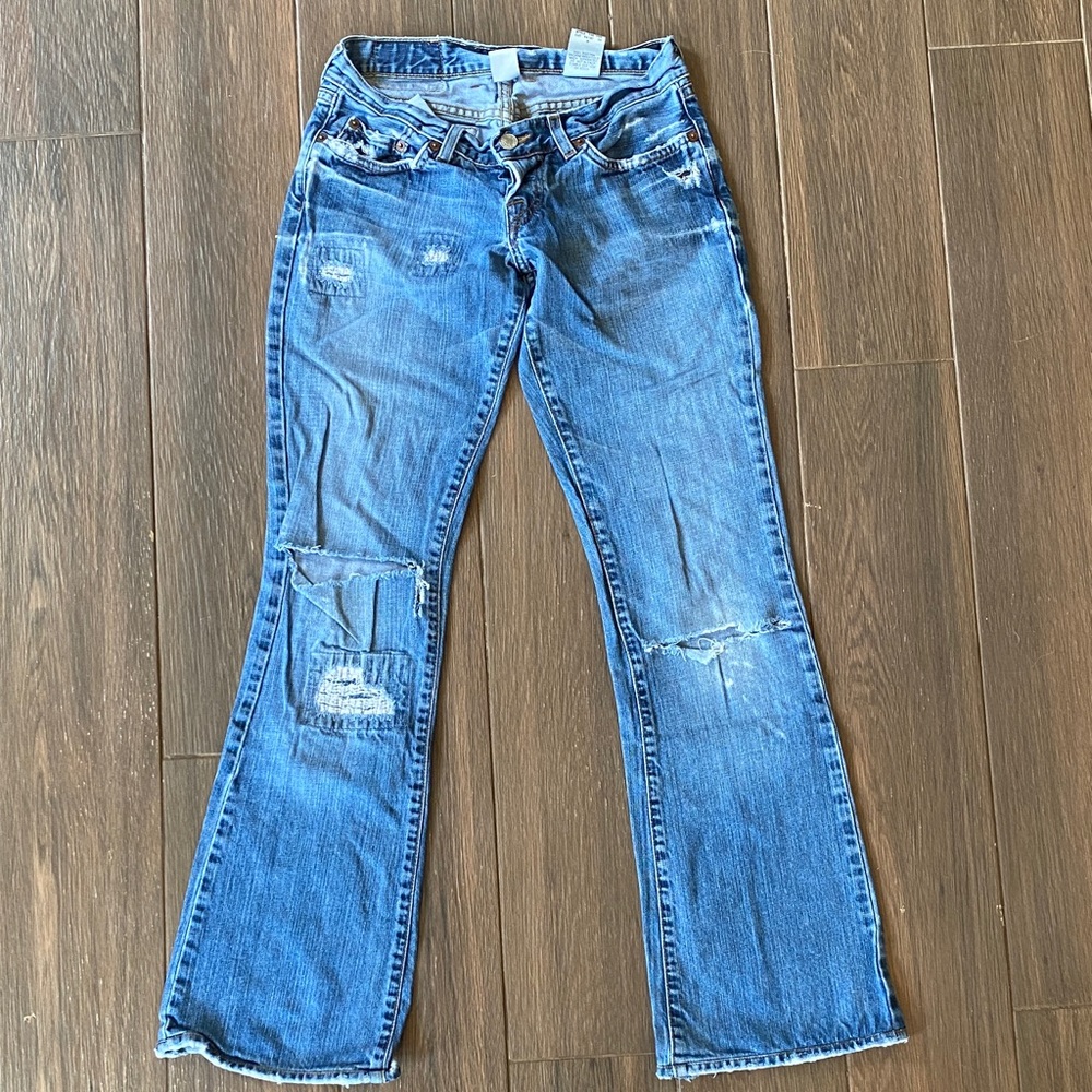 Lucky Brand Distressed Patched Jeans